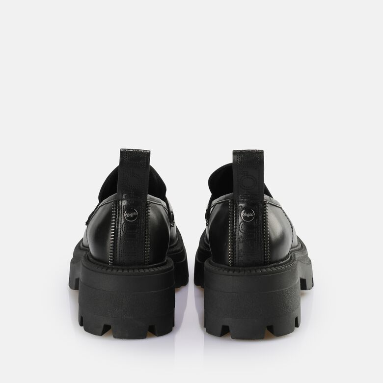 Square Loafer Chaussures basses, noir