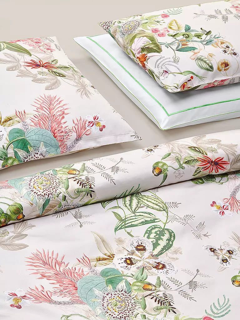 CHRISTIAN FISCHBACHER Satin-Deckenbezug BOTANIC 140x200cm Weiss weiss