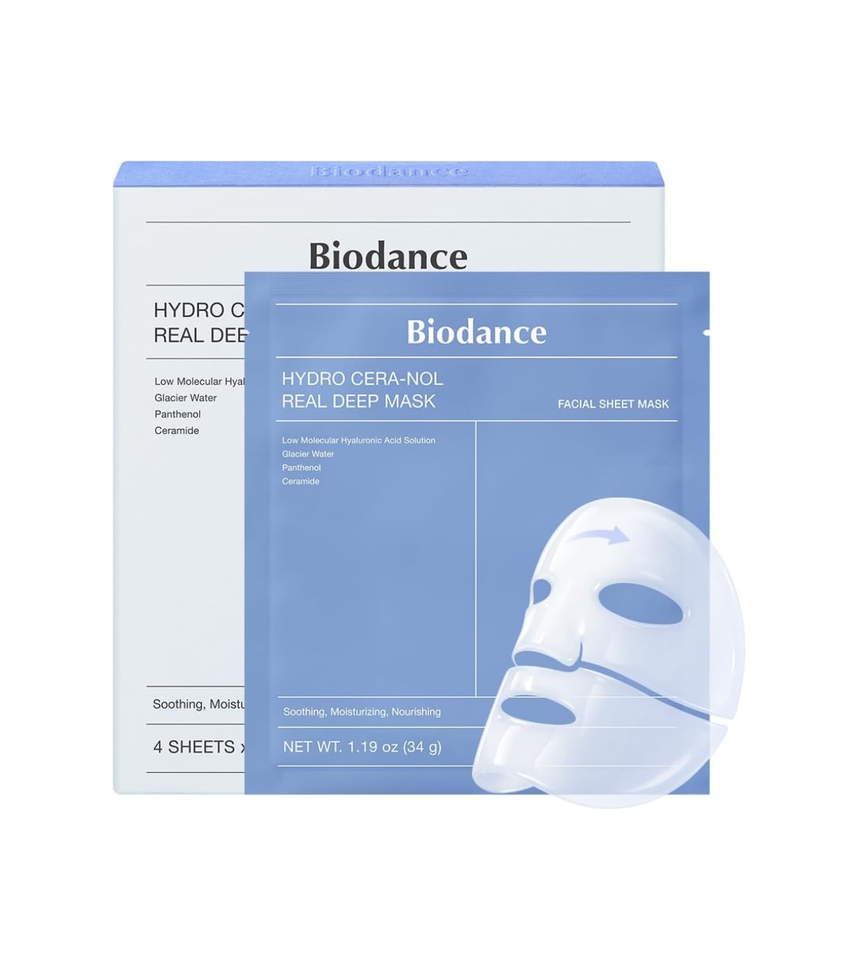 Biodance - Pacote de 4 máscaras faciais - Hydro Cera-Nol