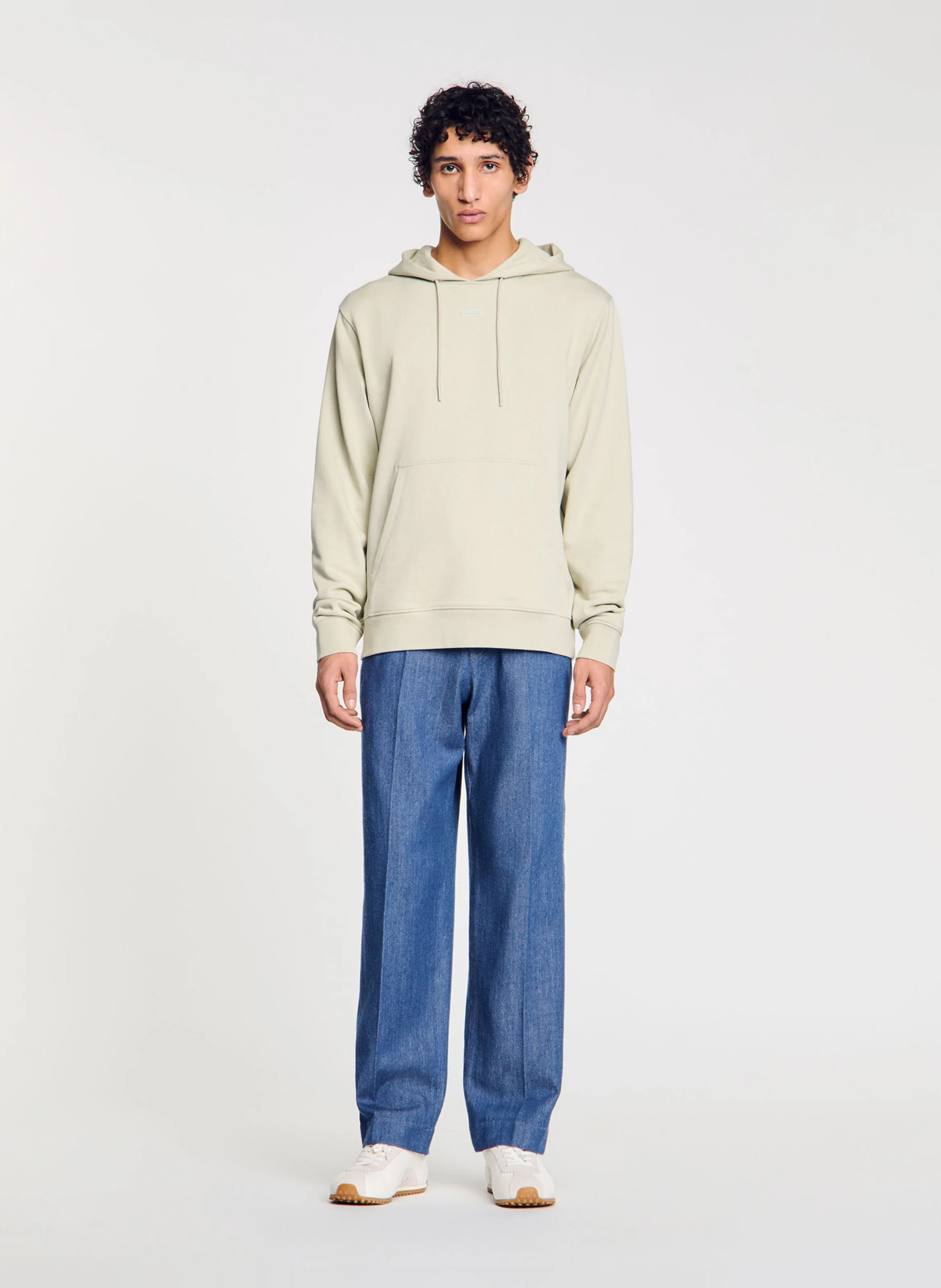 Sweat droit en coton | Kaki