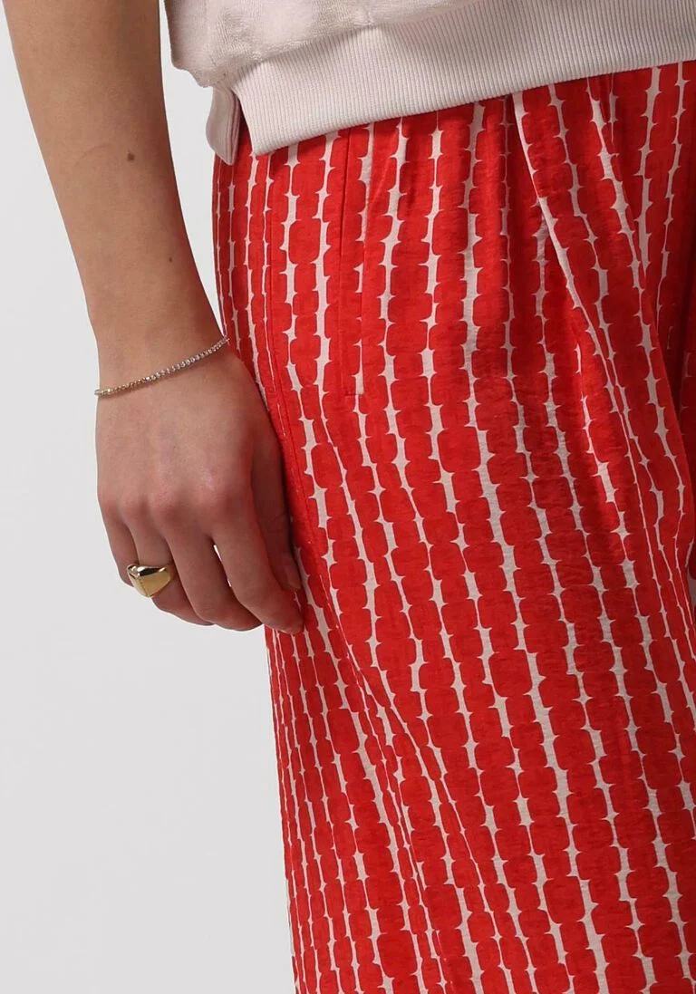 BY-BAR rode by-bar wijde broek benji red groove pant