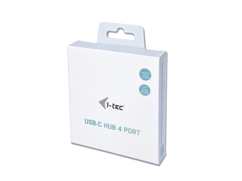 i-tec USB-Hub USB-C Metal 4x USB 3.0 4-Port USB-Hub mit Metallgehäuse