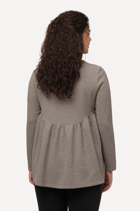 Sweatshirt, Struktur, A-Linie, Volant, Rundhals, Langarm