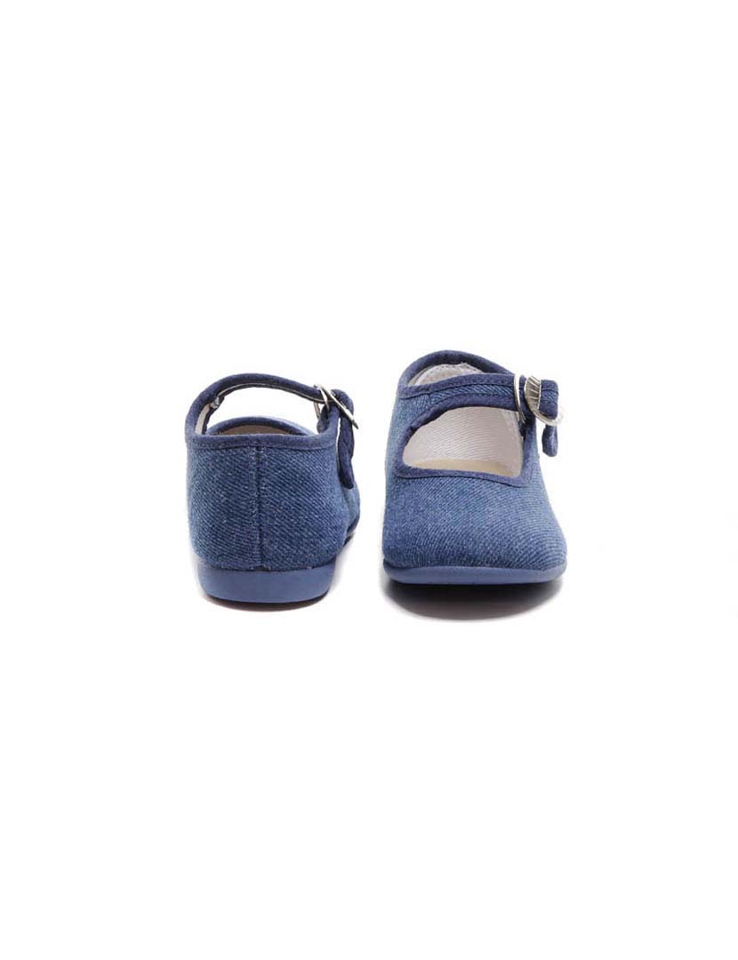 Blue Denim Canvas Flats