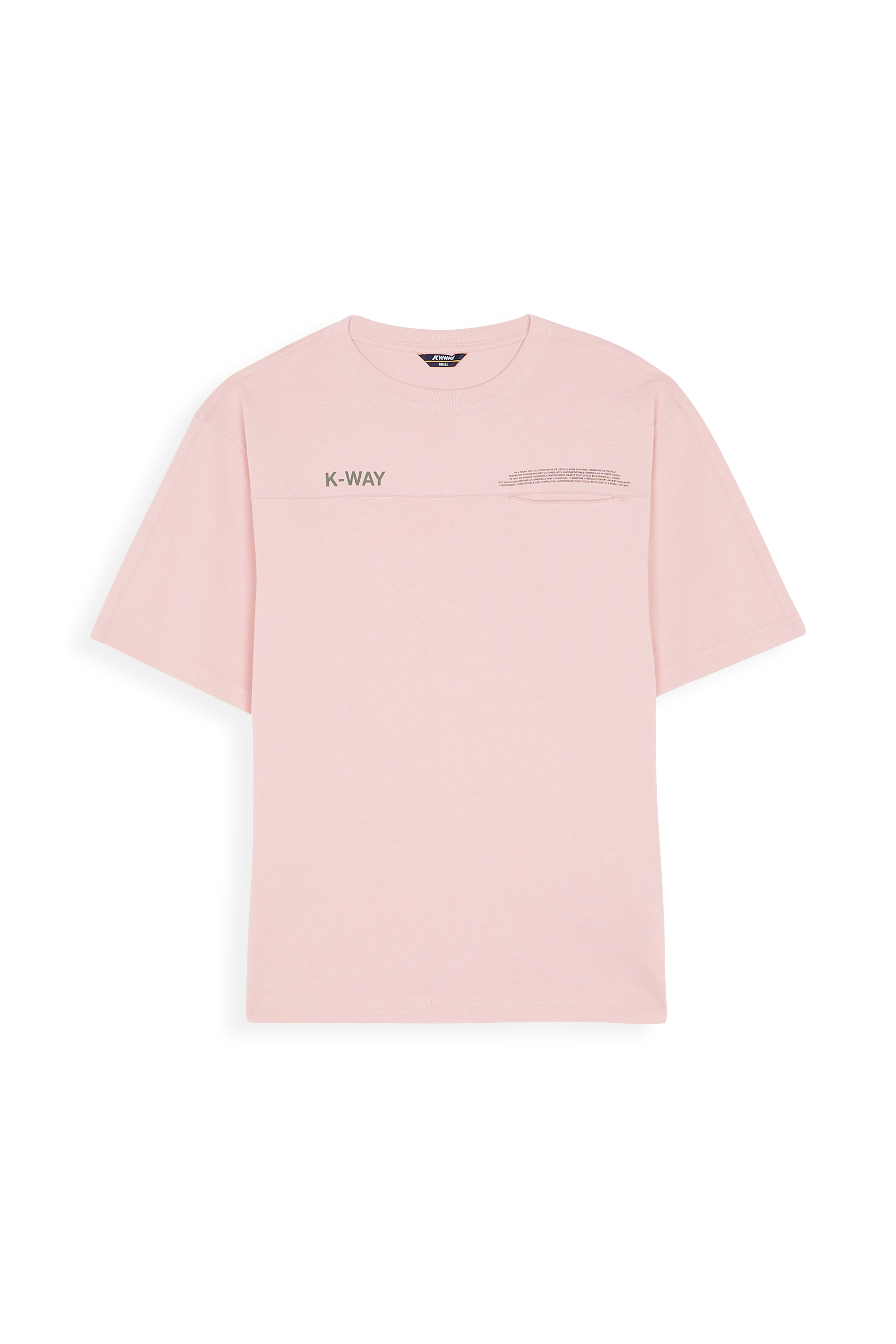 K-WAY T-shirt  FANTOME LETTERING PKT Rose