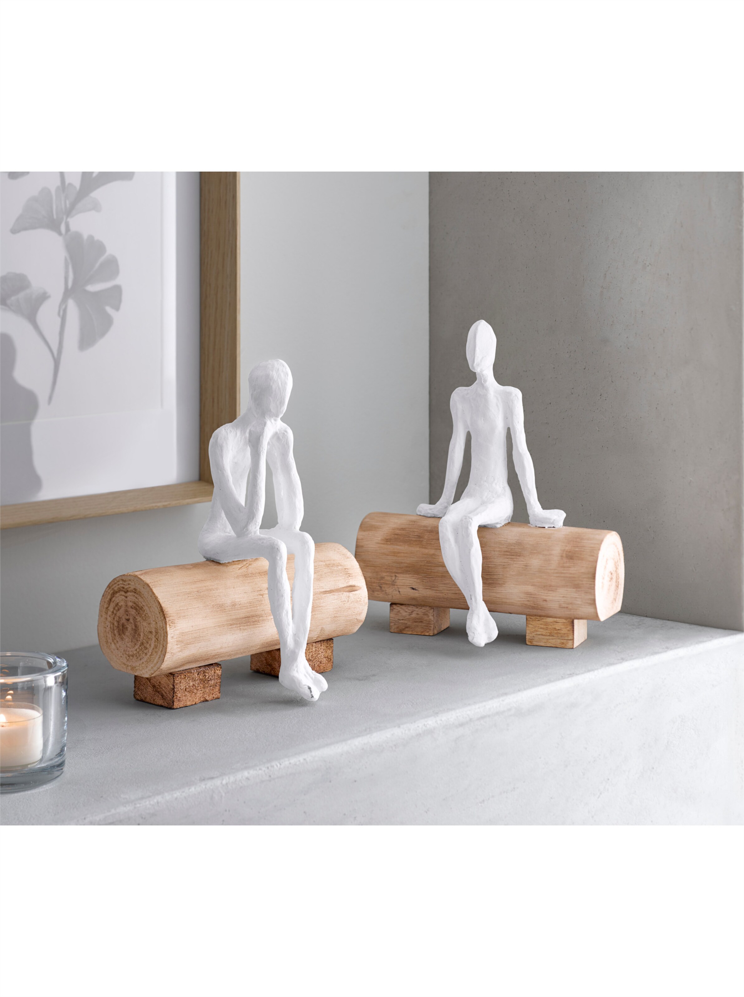 heine home Deko-Figur in natur-weiß