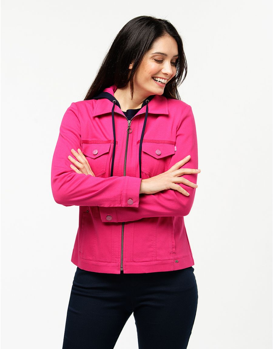 Veste coton fuchsia