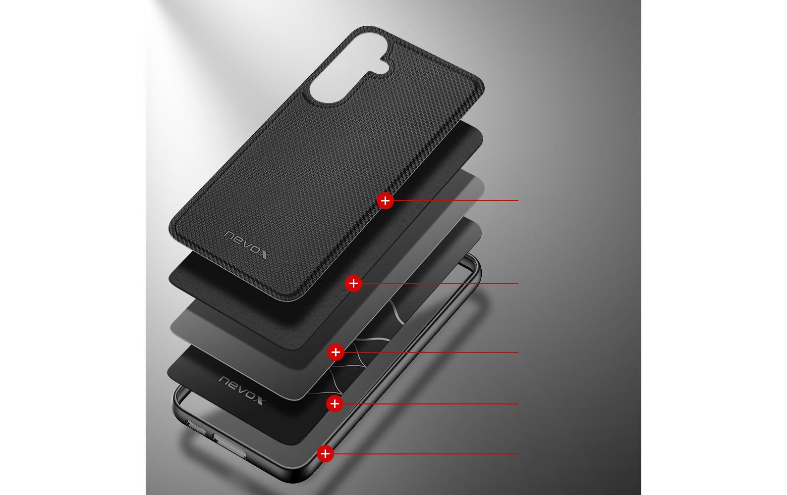 Back Cover StyleShell Nylo Galaxy A55 5G SchwarzSchutzhülle aus TPU für das Samsung Galaxy A55 5G