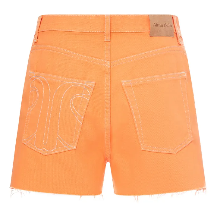Alma Deia Short Denim Franges Coton Bio | Melon