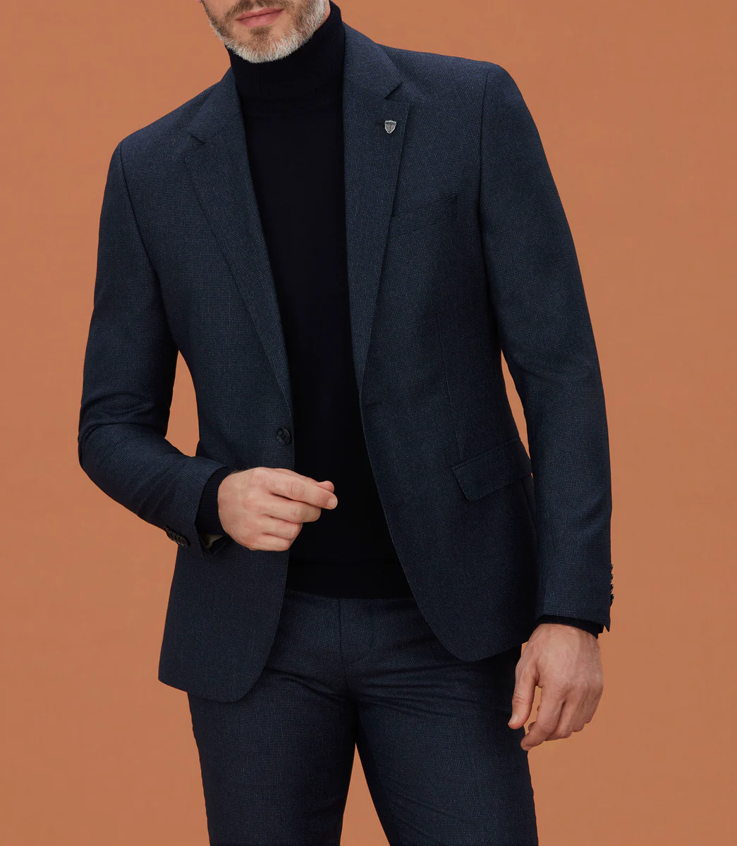 Costume micro motif bleu 