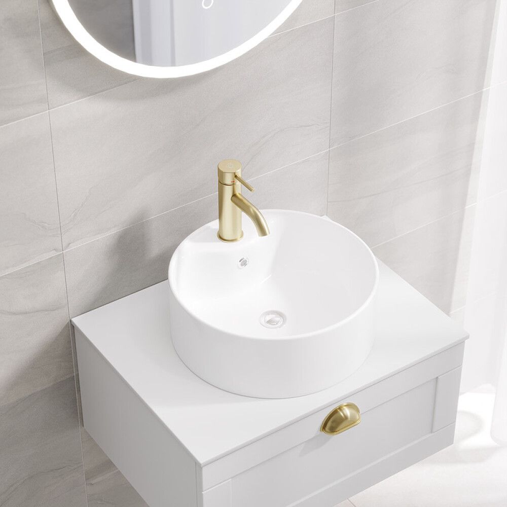 BADEROMSMØBEL CAMARGUE IQ+ FRONT RAM HVIT MATT 60CM