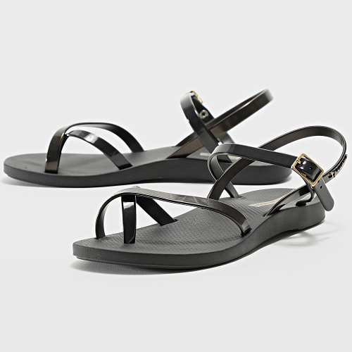 Sandales Femme Fashion VIII Noir Doré