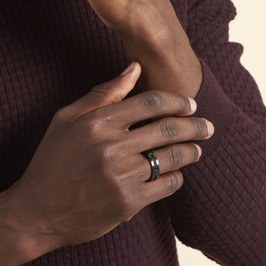 Bague Phebus Him Cosme Acier Noir