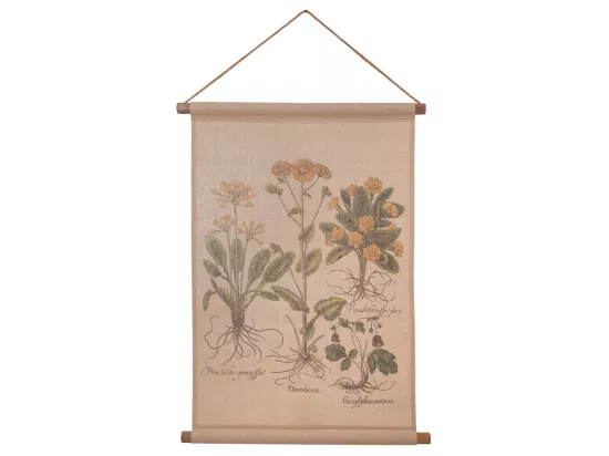 Toile de lin imprimée en parchemin