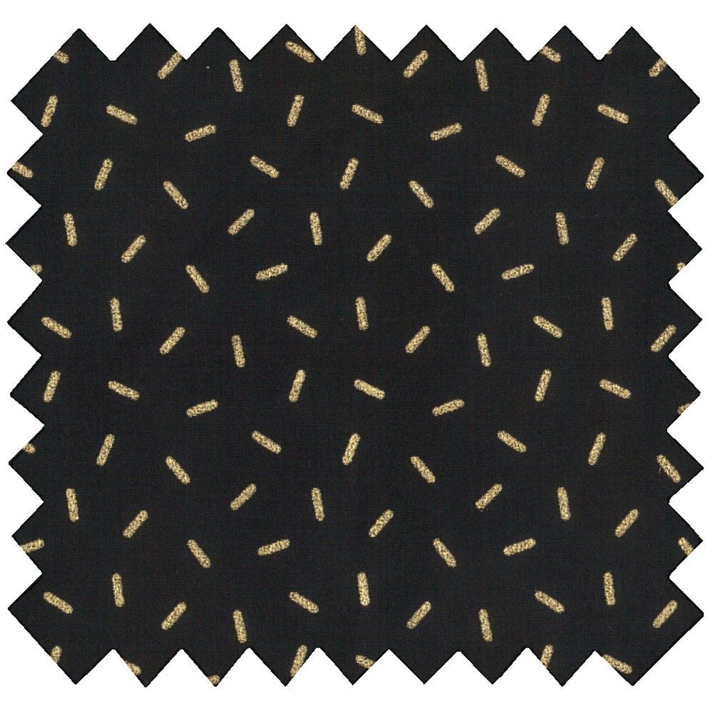 Tissu Enduit Au Mètre Paille Dorée Noir
