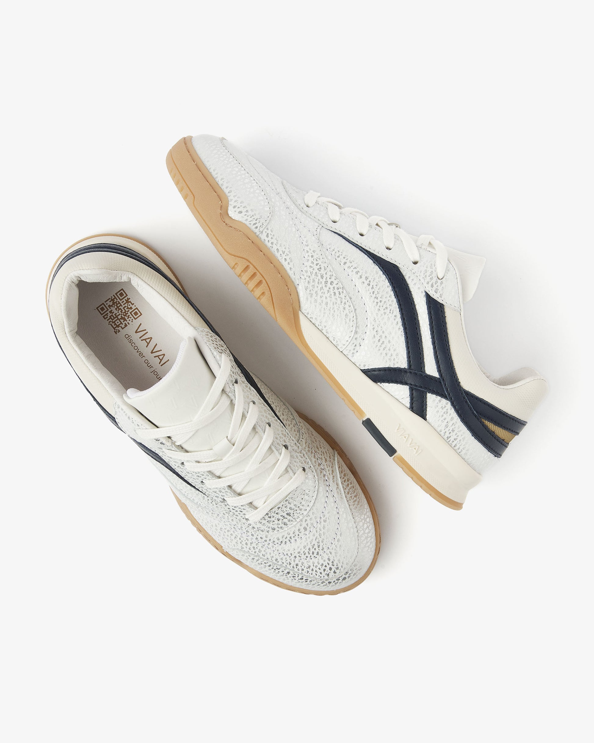 VIA VAI zilveren dames sneakers Kris Sky