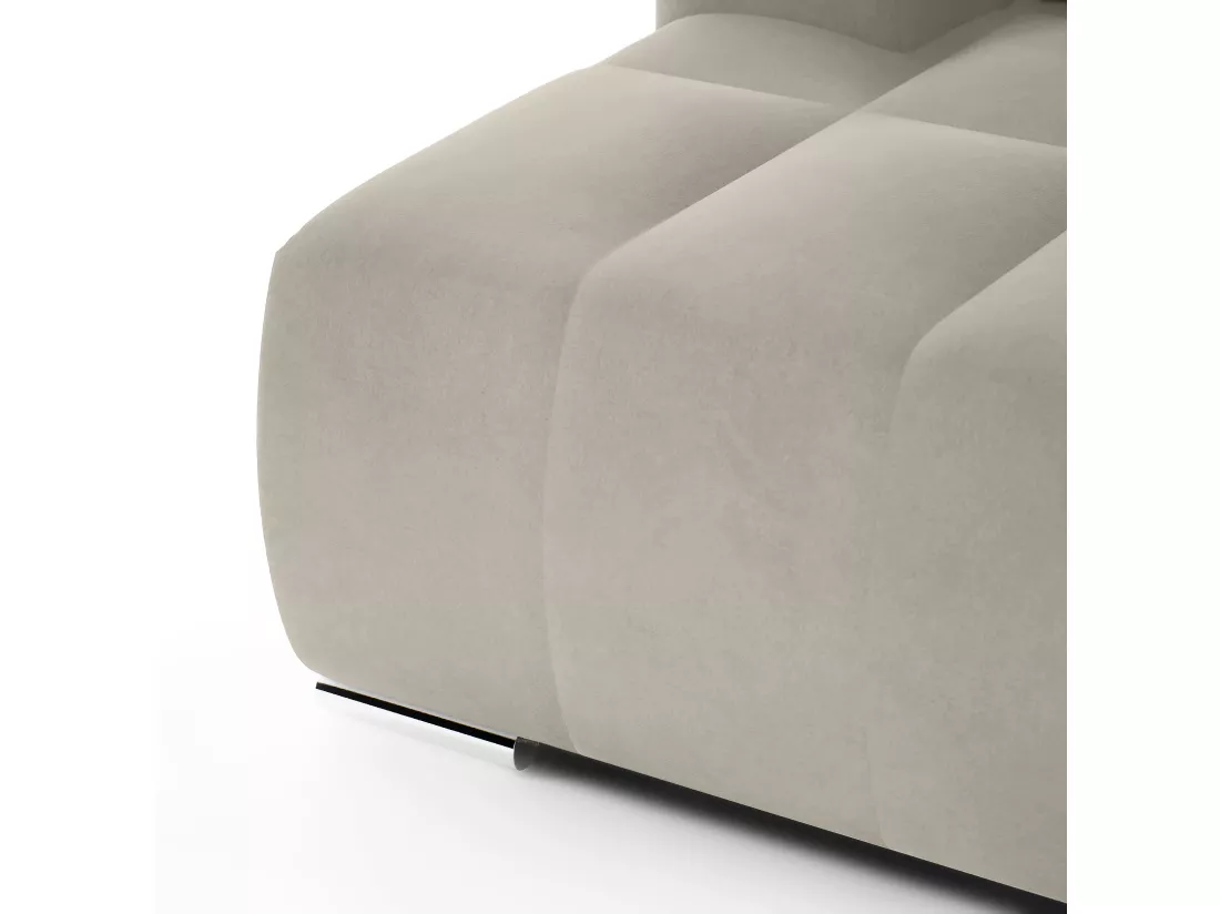 CANAPÉ PANORAMIQUE Deia U Tissu Velours, Beige