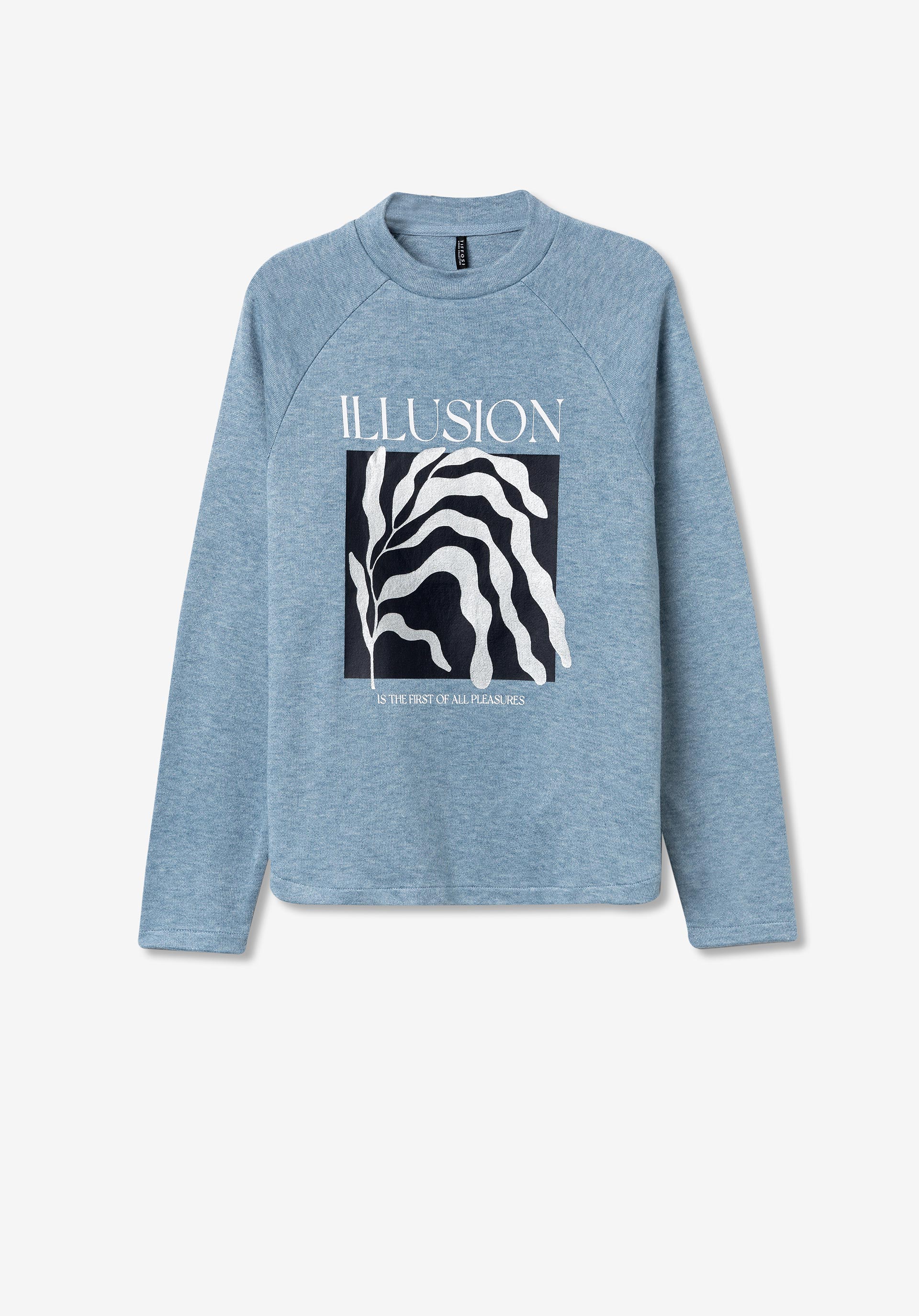 Sweatshirt com Estampado Frontal