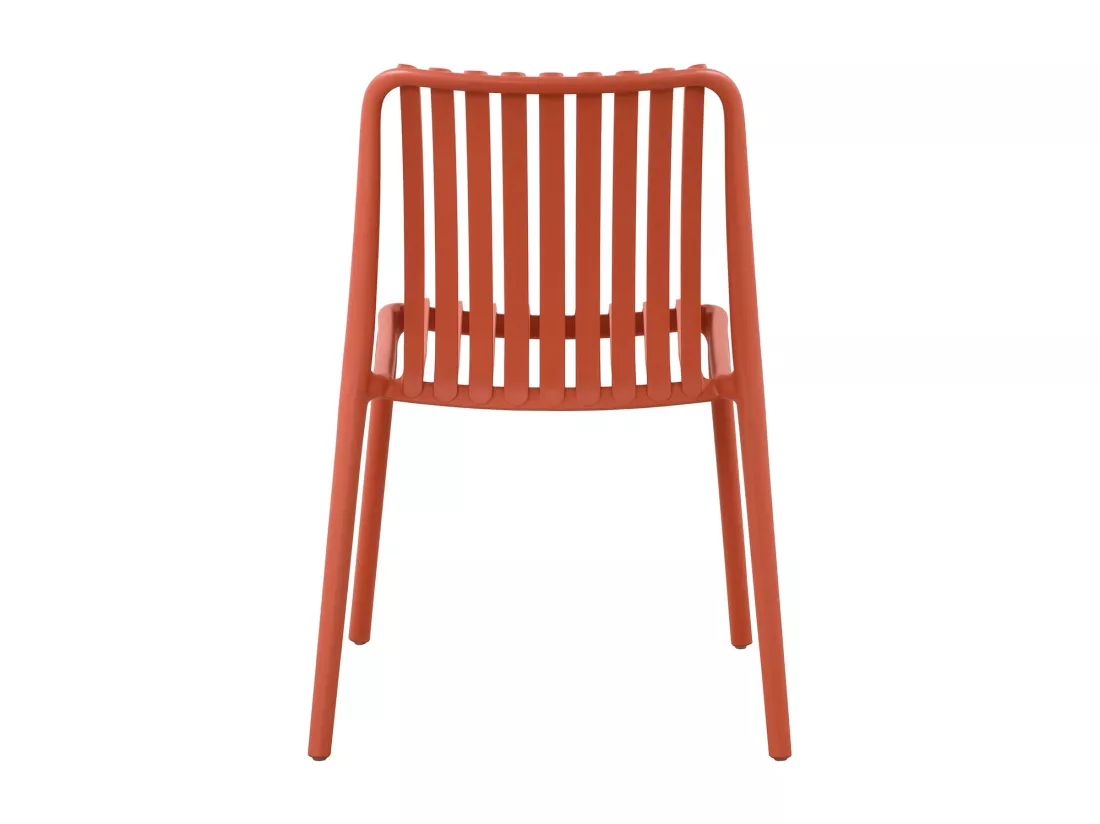 Lot de 2 chaises de jardin empilables en polypropylène - Rouge - SESEH de MYLIA