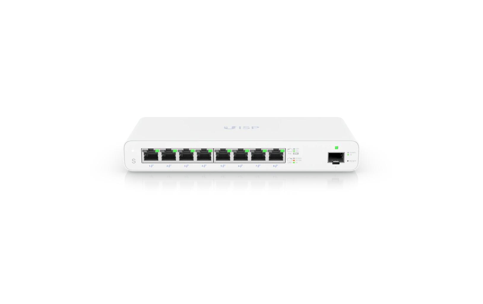 UISP-S passiv PoE-Switch ISP/WISP 9 Port<br>UISP Switch, Gigabit-PoE-Switch für MicroPoP-Anwendungen.