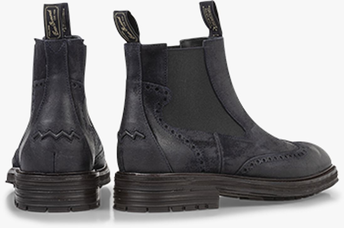 FLORIS VAN BOMMEL blauwe floris van bommel chelsea boots sfm-60045