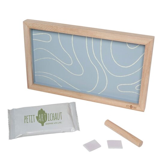 Cadre 2 empreintes   Blue Abstrait        de               Petit Artichaut