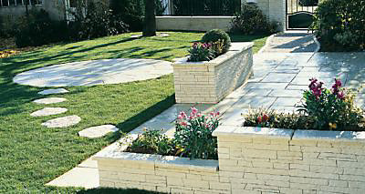 Dessus de muret plat BLOOMA Cloître 50 x 15 cm sienne