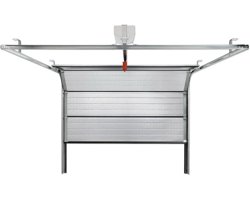 ARON Basic Garagedeur Sectionaaldeur 40 mm L-profiel Slategrain RAL 7016 Antracietgrijs 2500x2125 mm incl. Garagedeuropener, 2 x 2-kanaals handzender, binnendrukknop IT1-1b