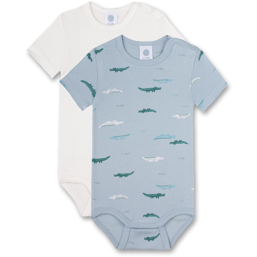 Sanetta Body Doppelpack Krokodil hellblauweiß