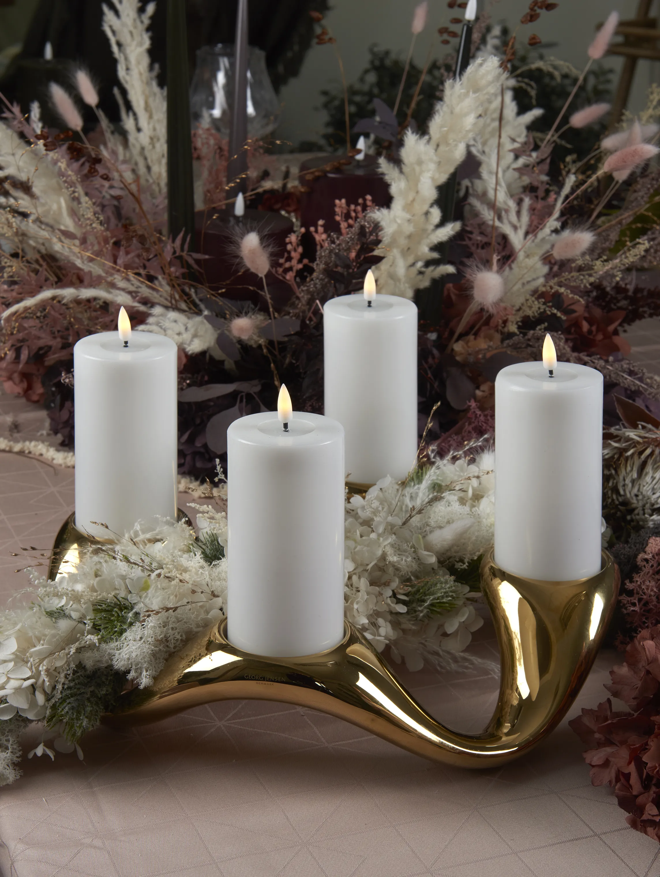 Deluxe Homeart LED Bloklys - 4 stk.