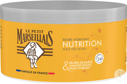 Le Petit Marseillais Baume Nourrissant Peaux Sèches Karité Amande Argan Pot 300ml