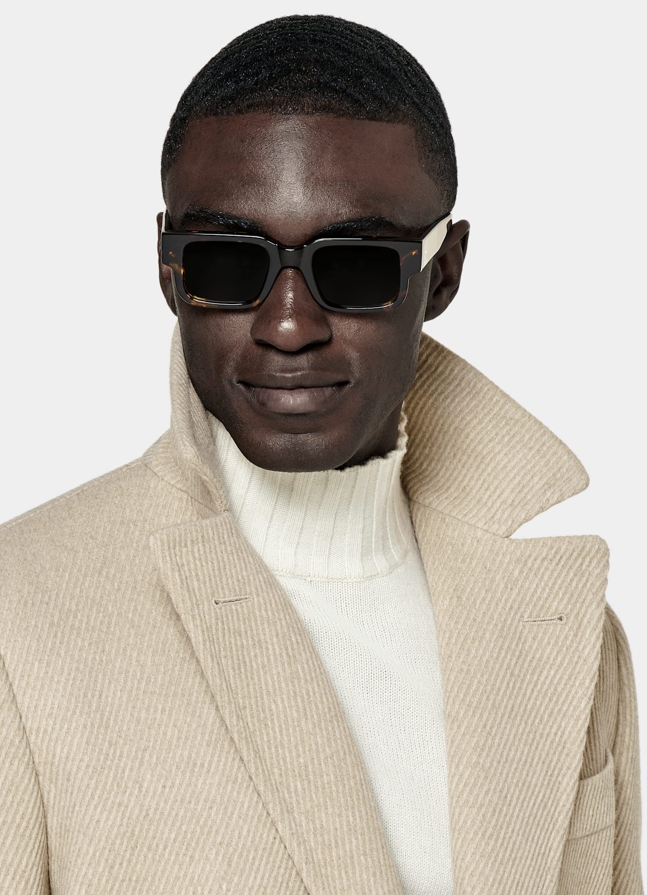 Manteau Polo en twill marron clair