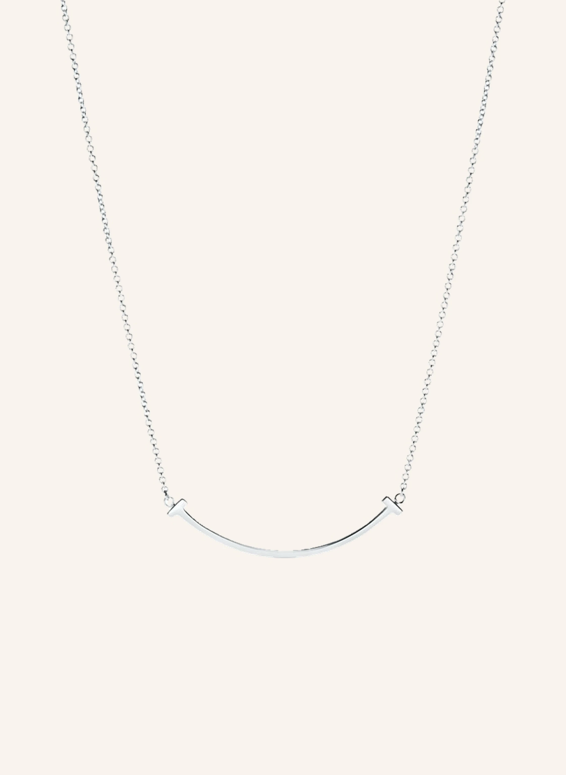 TIFFANY & Co. Tiffany T Smile HALSKETTE aus 18 Karat Weißgold