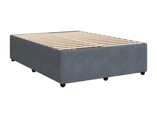Sommier à lattes de lit et matelas Gris foncé 140x190cm Velours