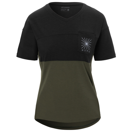 RIDE Damen-Gravel-Kurzarmshirt  blacktrail green  S