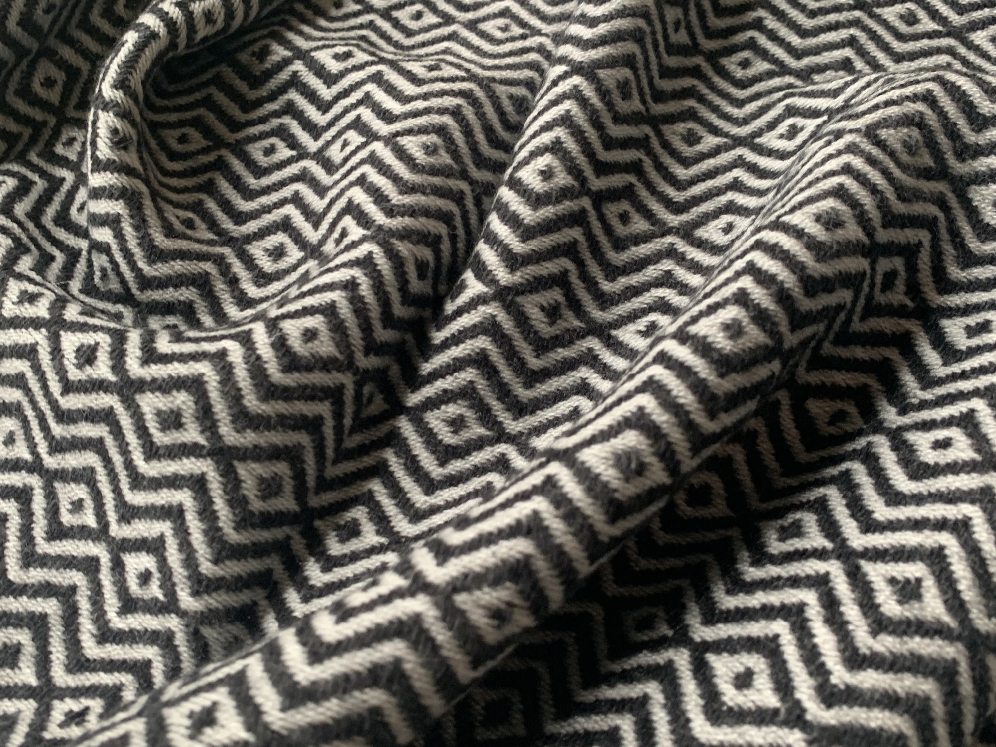 Wolldecke 'Diamond Grey', B 135 cm, L 270 cm von fischer's lagerhaus