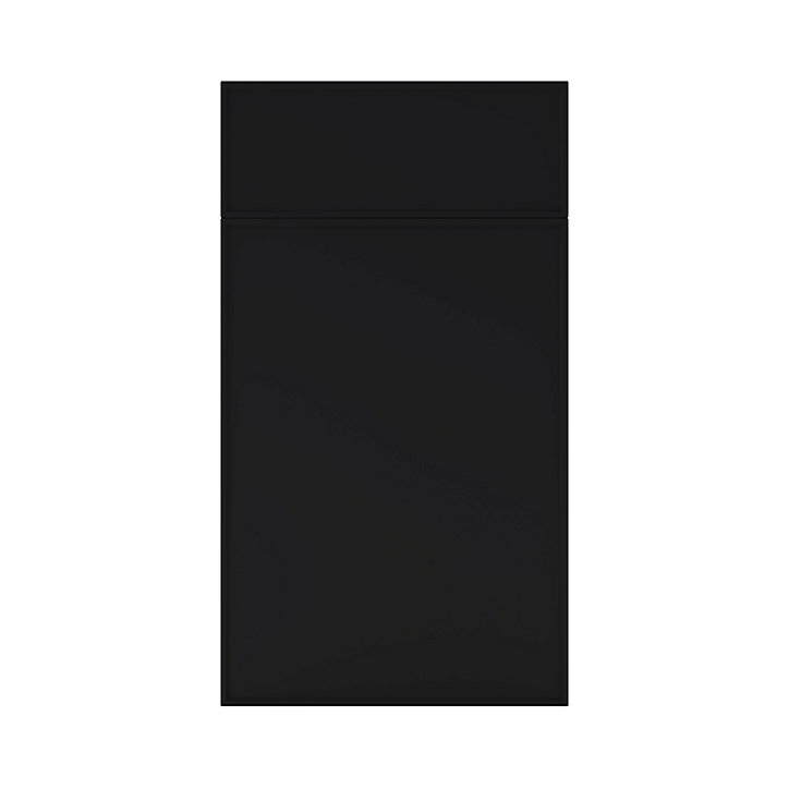 Façade de cuisine 1 porte et 1 tiroir Pasilla noir mat l. 40 cm x H. 72 cm GoodHome
