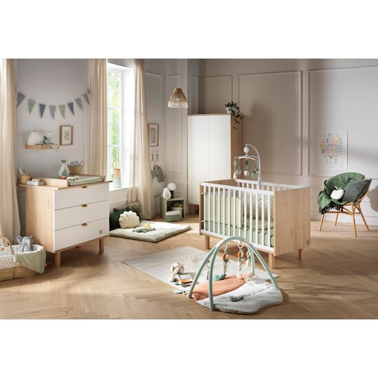 Solène Armoire 2 portes   Blanc        de               Sauthon Baby's Sweet Home