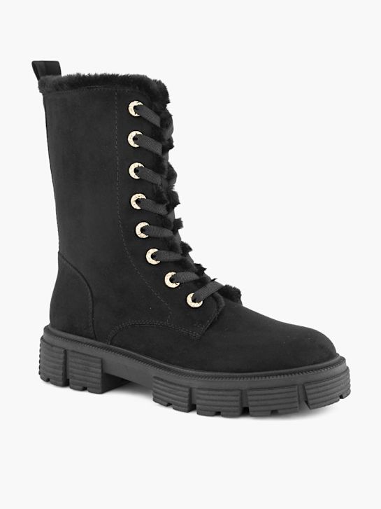 Catwalk Schnür-Stiefelette Schwarz