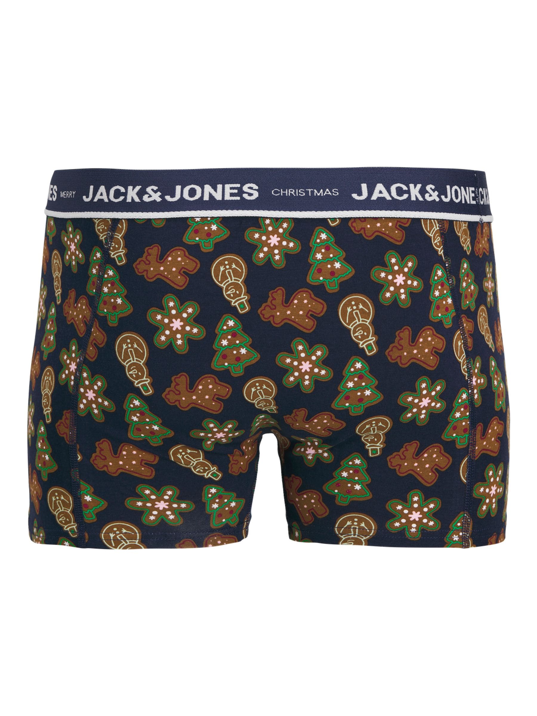 Zwart - JACK & JONES Kerstmis peperkoek boxershorts set van 3