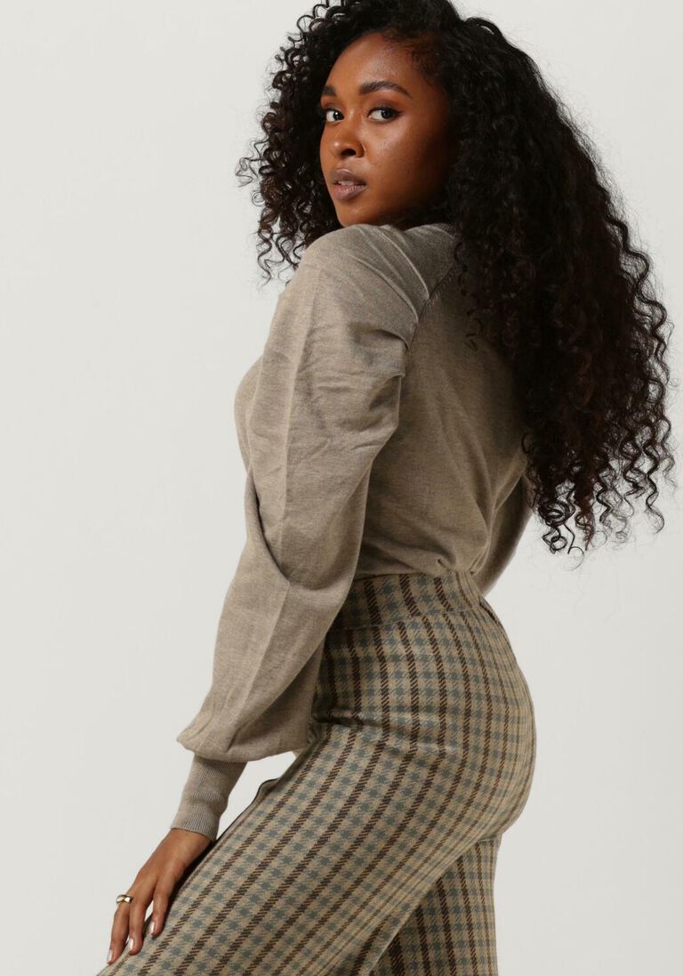 MINUS taupe minus trui scarlet knit pullover
