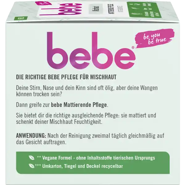 Mattierende Pflege
