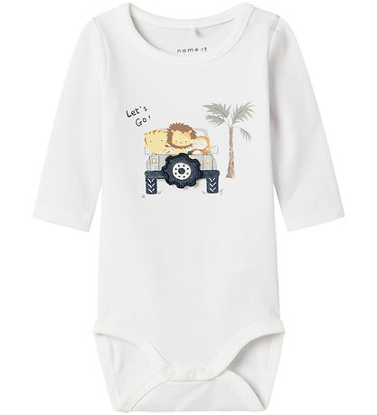 Name It Body l/ä - NbmHollow - Bright White m. Print