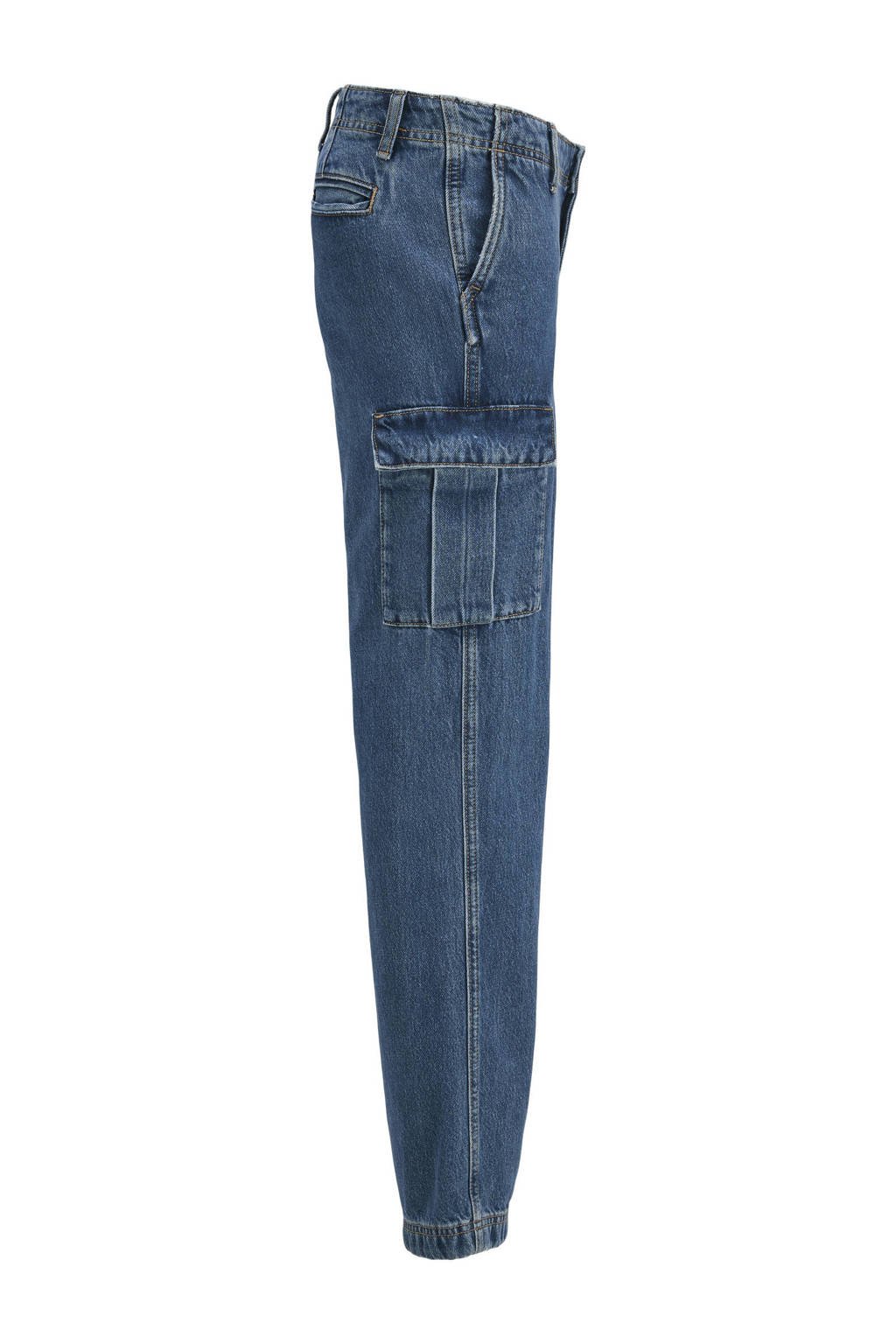 JACK & JONES JUNIOR relaxed cargo jeans dark blue denim