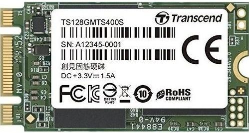 Transcend - 400S - M.2 SSD - 128 GB - SATA III - Zwart