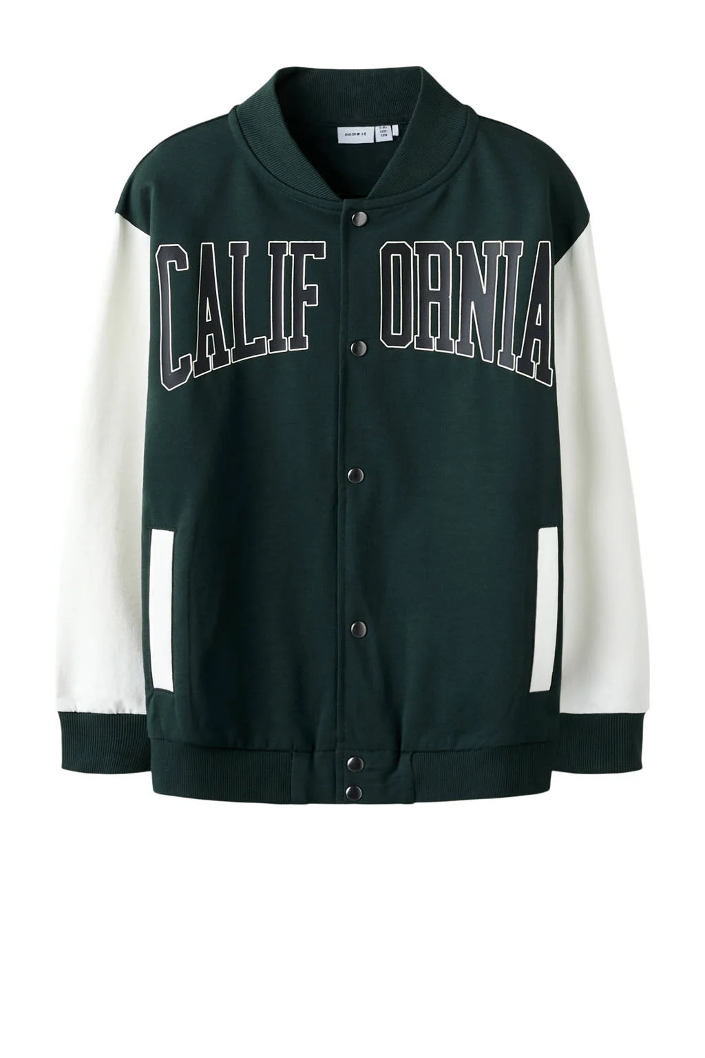 NAME IT KIDS sweatvest donkergroen