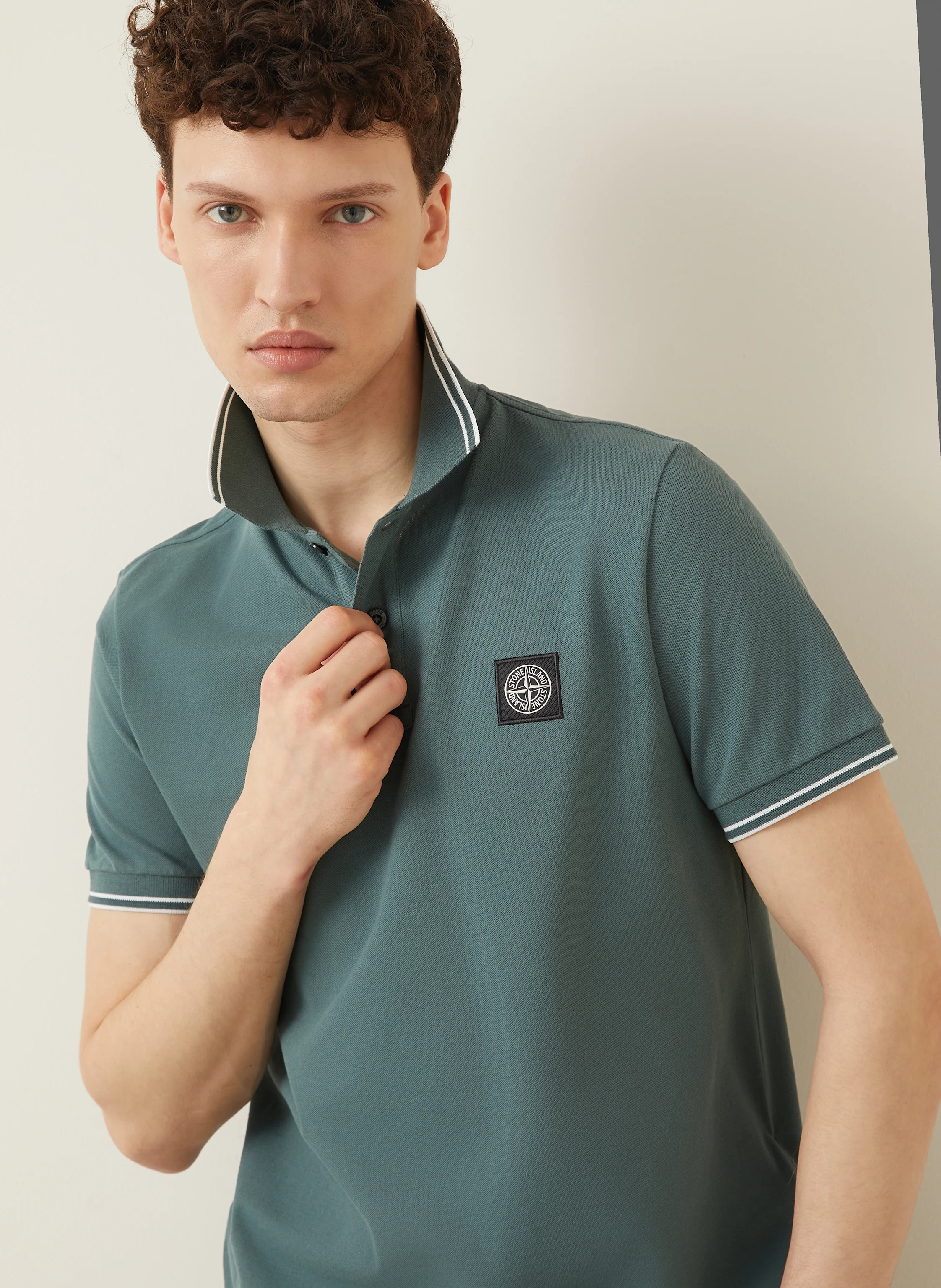 STONE ISLAND Piqué-Poloshirt Slim Fit