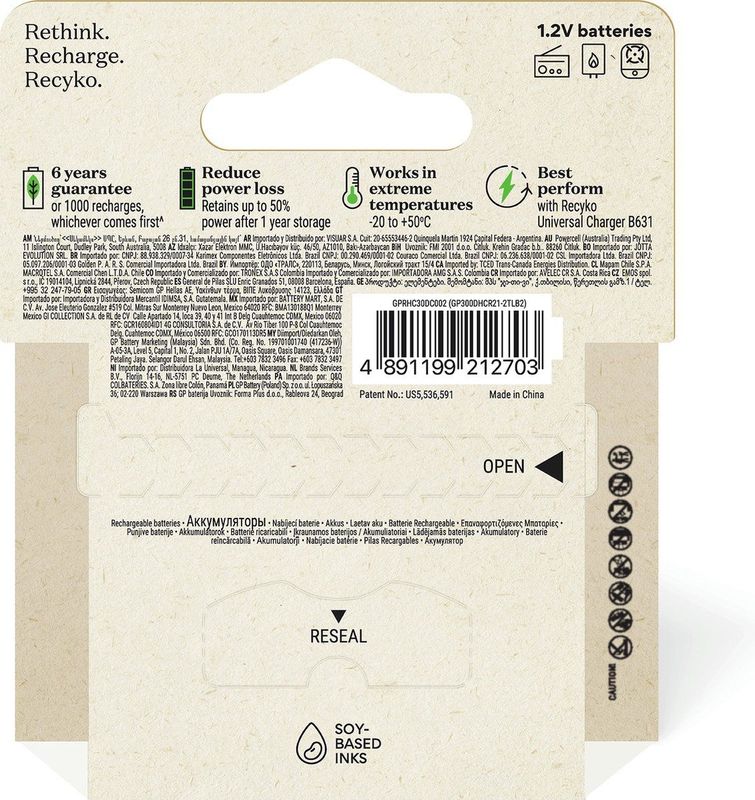 GP - ReCyko 2100 AA Batterijen - 4 Stuks - Oplaadbaar - NiMH
