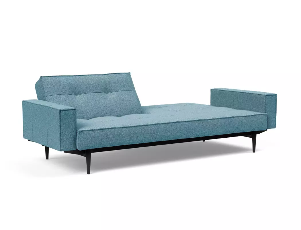 Schlafsofa mit Armlehnen Splitback Styletto schwarz