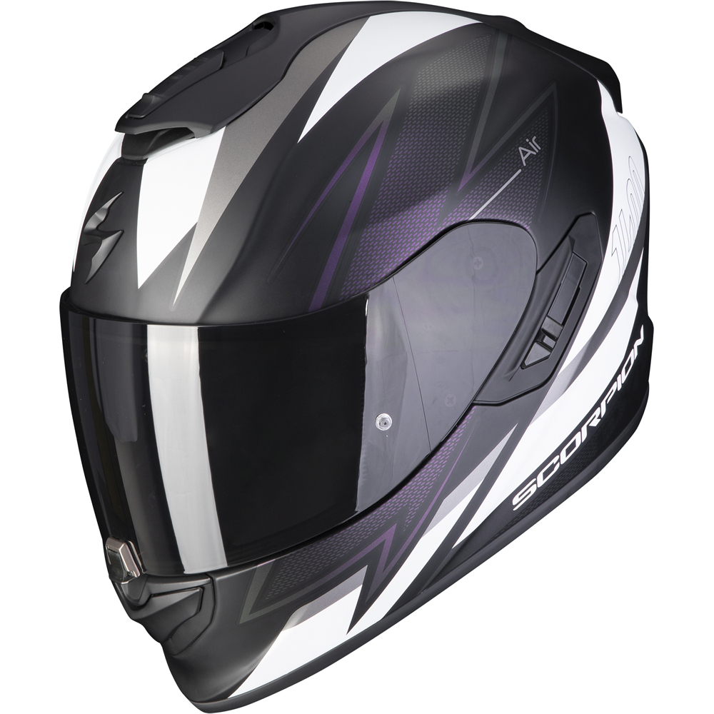 Scorpion - Casque Exo-1400 Evo Air Thelios Noir Mat / Blanc / Gris